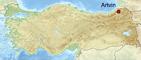 carte turquie artvin