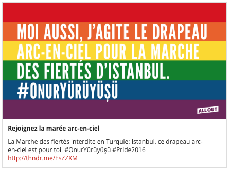 drapeau marche fierte istanbul soutien Gay Pride