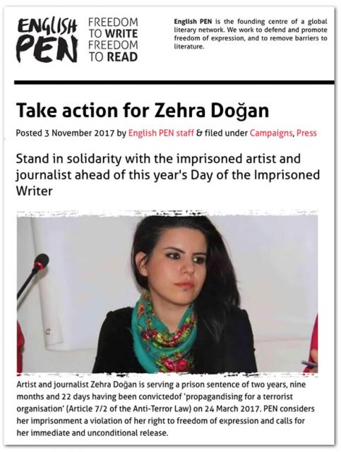 Zehra Dogan English Pen