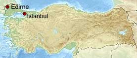 carte edirne frontiere